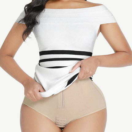 Wholesale High Waist Post Surgery Shaper Shorts With Two Steel Bones and Zip