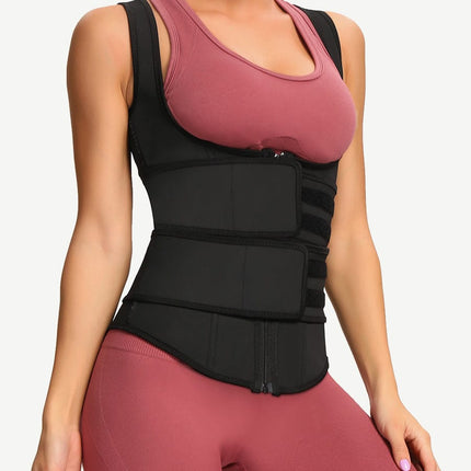 Wholesale Latex Vest Shaper Double Belts With Zipper High-Compression