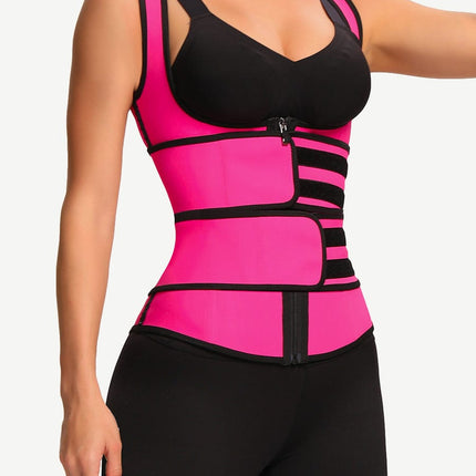 Wholesale Latex Vest Shaper Double Belts With Zipper High-Compression