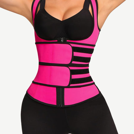 Wholesale Latex Vest Shaper Double Belts With Zipper High-Compression