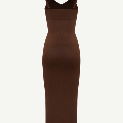 Wholesale Seamless Spaghetti Strap V-neck Maxi Shaper Dress