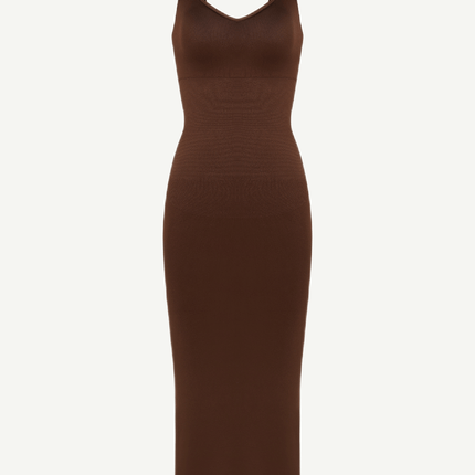 Wholesale Seamless Spaghetti Strap V-neck Maxi Shaper Dress