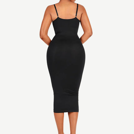 Wholesale Seamless Spaghetti Strap V-neck Maxi Shaper Dress