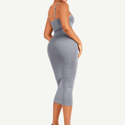 Wholesale Seamless Spaghetti Strap V-neck Maxi Shaper Dress