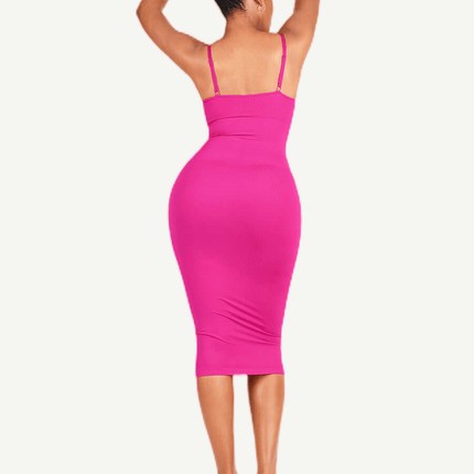 Wholesale Seamless Spaghetti Strap V-neck Maxi Shaper Dress
