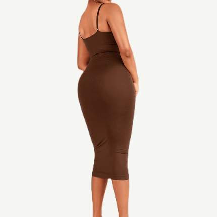 Wholesale Seamless Spaghetti Strap V-neck Maxi Shaper Dress