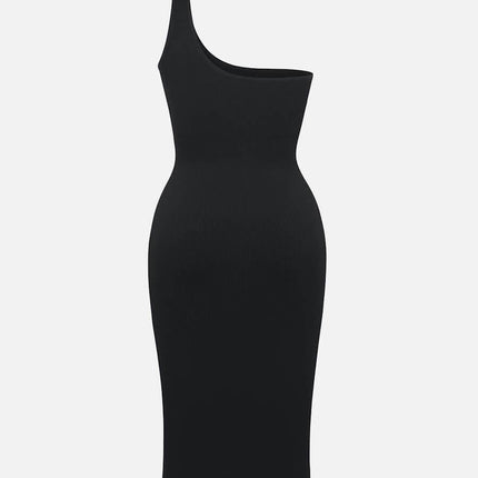Wholesale Seamless One-Shoulder Waist Trimming Mini Shaper Dress