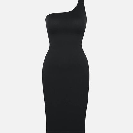 Wholesale Seamless One-Shoulder Waist Trimming Mini Shaper Dress