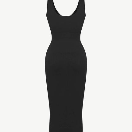 Wholesale Seamless Deep V-neck Waist Trimming Shaping Dress with Removable Pads