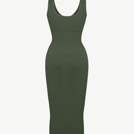 Wholesale Seamless Deep V-neck Waist Trimming Shaping Dress with Removable Pads