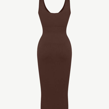Wholesale Seamless Deep V-neck Waist Trimming Shaping Dress with Removable Pads