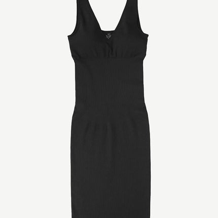 Wholesale Seamless Deep V-neck Waist Trimming Shaping Dress with Removable Pads