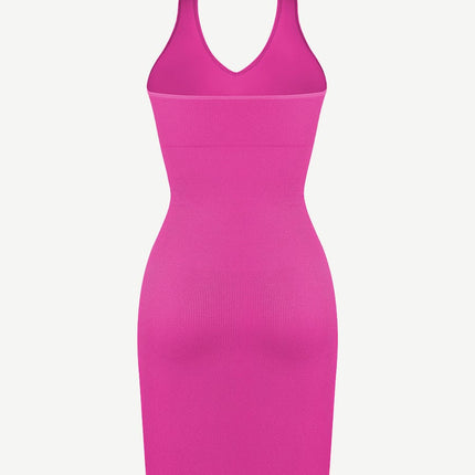 Wholesale Seamless Halter Neck Deep U Outer Wear Shaping Dress
