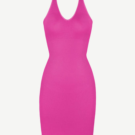 Wholesale Seamless Halter Neck Deep U Outer Wear Shaping Dress