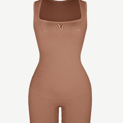 Wholesale?? Eco-friendly Seamless Square Neck Waist and Belly Shaping Jumpsuit