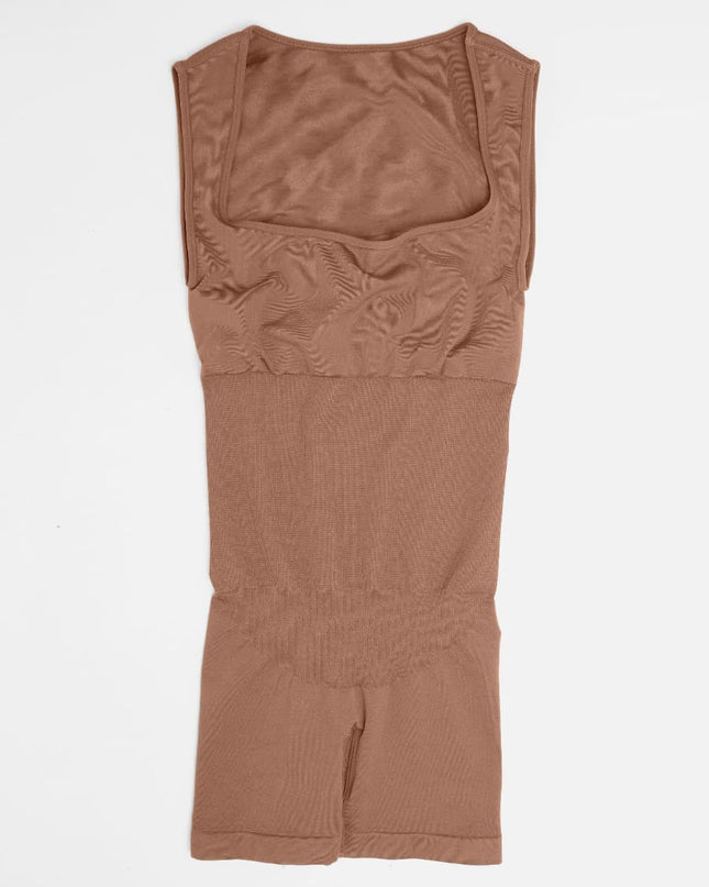 Wholesale🌿 Eco-friendly Seamless Square Neck Waist and Belly Shaping Jumpsuit