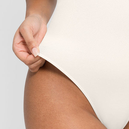 Wholesale ??Eco-friendly Square Collar High Elastic Knit Seamless Shapewear Bodysuit