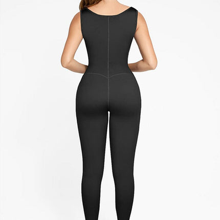 Wholesale Fashion Zipper Front Slit Sports Sauna Jumpsuit