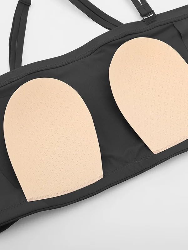 ushopwedrop Women’s Strapless Bra & Bandeau Top, Seamless Wireless Sticky Molded Bra with Light Shaping, Invisible Low Back Convertible Straps Bra for Dresses