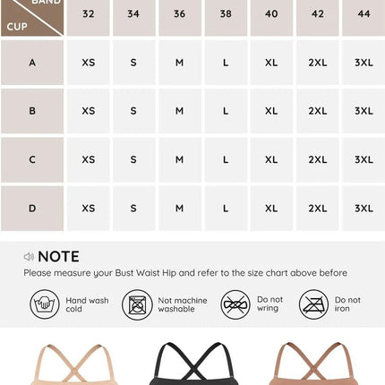 Body Hub Strapless Push-Up Bra with Non-Slip Support