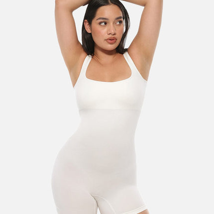 Body Hub ?? Eco-friendly Seamless Square Neck Waist and Belly Shaping Jumpsuit