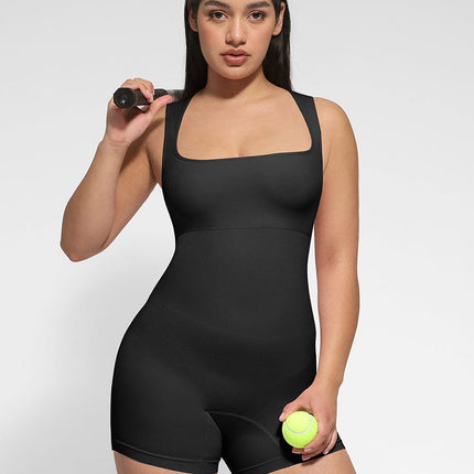 Body Hub ?? Eco-friendly Seamless Square Neck Waist and Belly Shaping Jumpsuit