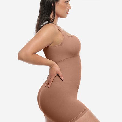 Body Hub ?? Eco-friendly Seamless Square Neck Waist and Belly Shaping Jumpsuit