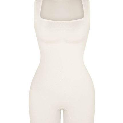 Body Hub ?? Eco-friendly Seamless Square Neck Waist and Belly Shaping Jumpsuit