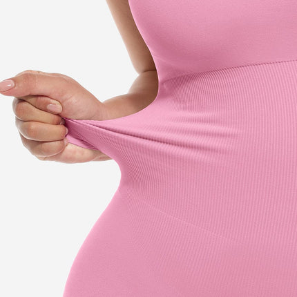 Body Hub ?? Eco-friendly Seamless Square Neck Waist and Belly Shaping Jumpsuit