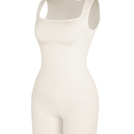 Body Hub ?? Eco-friendly Seamless Square Neck Waist and Belly Shaping Jumpsuit