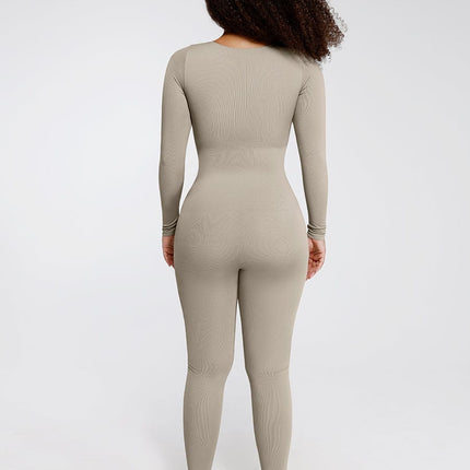 Wholesale Seamless Deep V Tummy Control Waist Cinching Catsuit