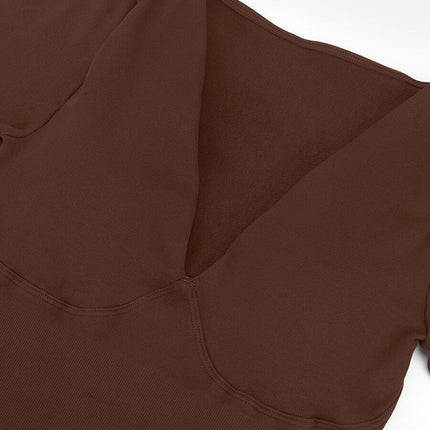 Wholesale Seamless Deep V Tummy Control Waist Cinching Catsuit