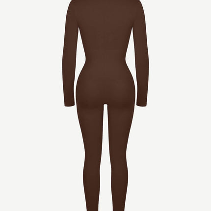 Wholesale Seamless Deep V Tummy Control Waist Cinching Catsuit