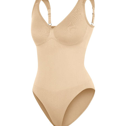 Seamless Diamond Neck Bust Support Waist Control Panty Bodysuit