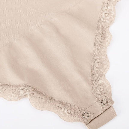 Seamless lace Cami Waist Abdomen Shaping Thong Bodysuit