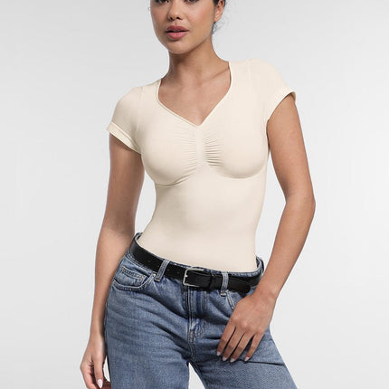 Bust Support Waist & Abdomen Shaping Thong Bodysuit