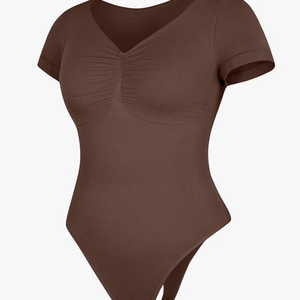 Bust Support Waist & Abdomen Shaping Thong Bodysuit