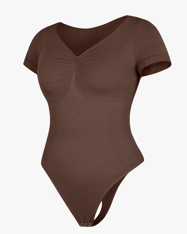 Bust Support Waist & Abdomen Shaping Thong Bodysuit