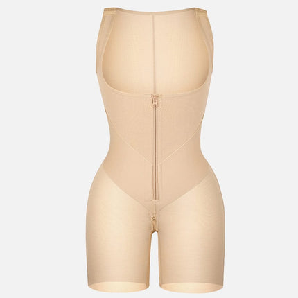 Wholesale U-Shaped Chest Support Waist Control Peach Butt Post Surgery Full Body Shapewear.