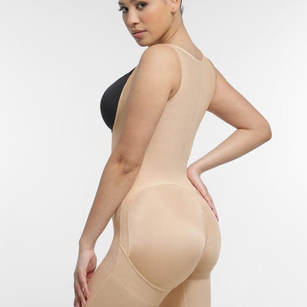 Wholesale U-Shaped Chest Support Waist Control Peach Butt Post Surgery Full Body Shapewear.