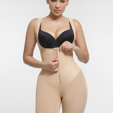 Wholesale U-Shaped Chest Support Waist Control Peach Butt Post Surgery Full Body Shapewear.