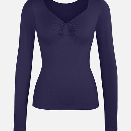 Wholesale Seamless Diamond Neck Bust Support Waist and Tummy Control Shaping Top.