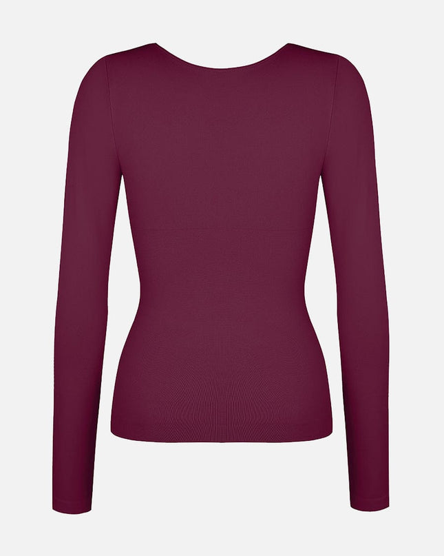 Seamless Diamond Neck Bust Support Waist and Tummy Control Shaping Top