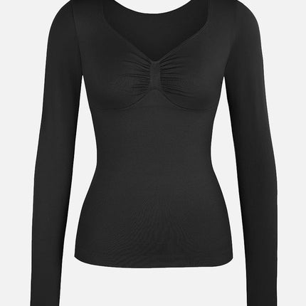 Wholesale Seamless Diamond Neck Bust Support Waist and Tummy Control Shaping Top.