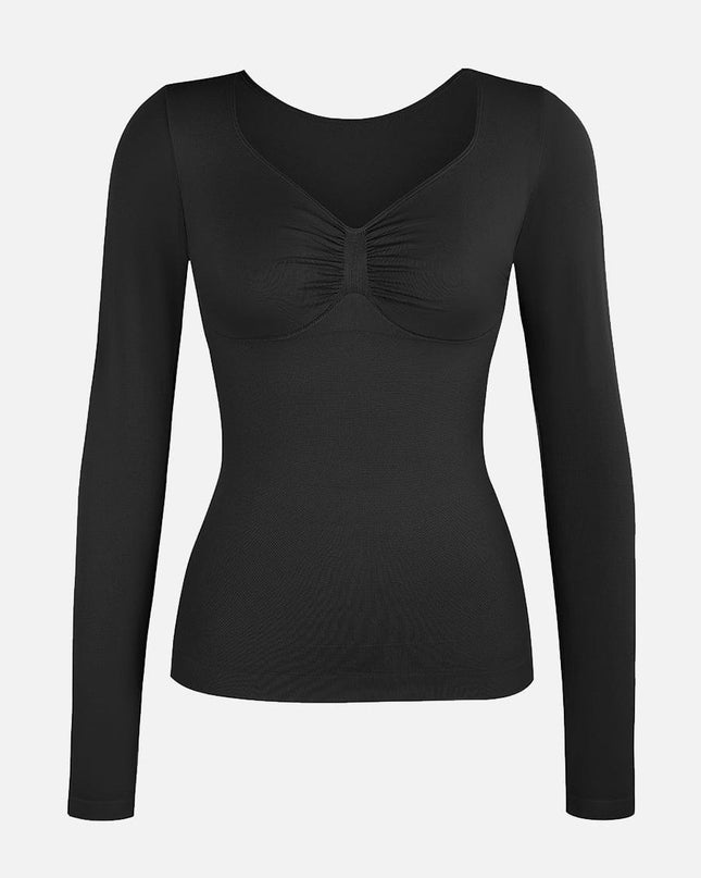 Wholesale Seamless Diamond Neck Bust Support Waist and Tummy Control Shaping Top.