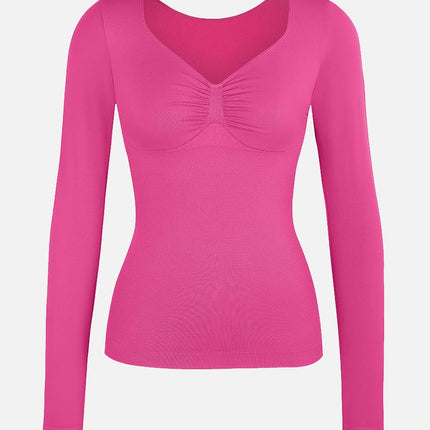 Wholesale Seamless Diamond Neck Bust Support Waist and Tummy Control Shaping Top.