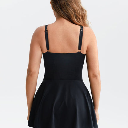 Wholesale Deep V Ruched Shaping Mesh One Piece Swimsuit with Removable Pads.