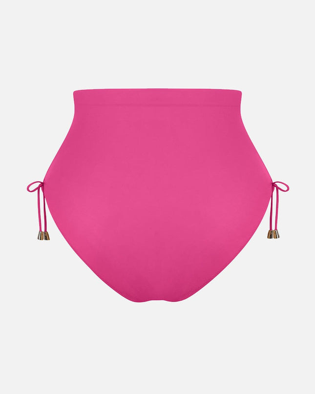 Deep V Metal Ring Drawstring Tummy Control Swimsuit with Removable Pads