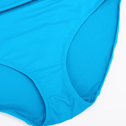 Body Hub Ruffled One Piece V Neck Lace Up Swimsuit