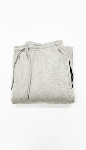 Ushopwedrop Men's Joggers Bottoms UK Cotton Fleece Tracksuit Bottoms with Zip Pockets Jogging Bottoms for Men Drawstring Gym Clothes Men Lounge Pants Fashion Sizes S-XL